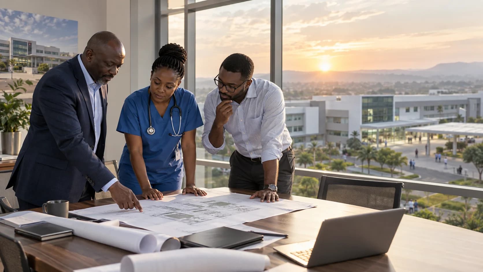Hospital leaders planning the next stage of facility growth
